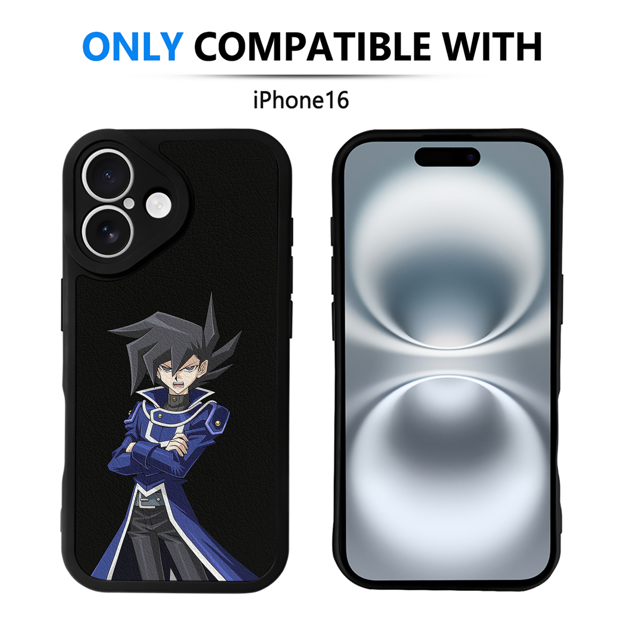 遊☆戯☆王 Yu-Gi-Oh! 【iPhone 16シリーズ対応】シリコンスマホケース（レザー調） 材質：シリコン